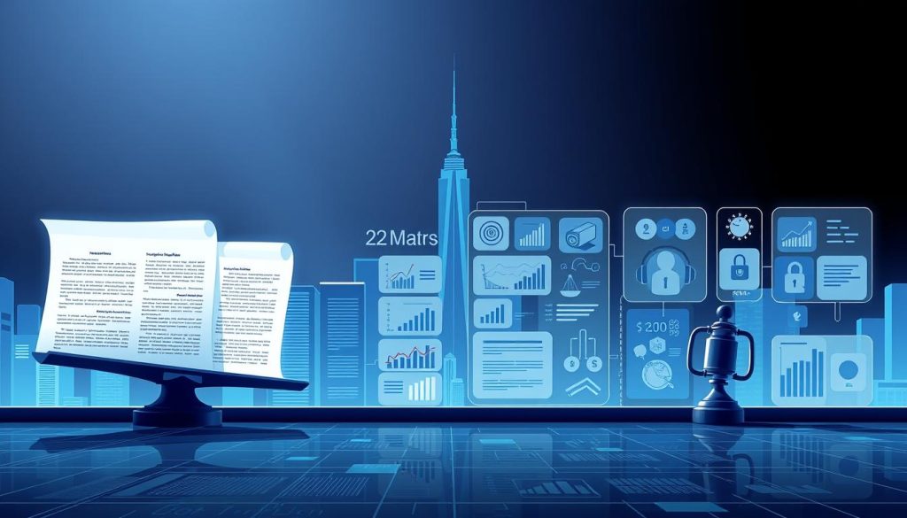 A detailed comparison of digital rights regulations, captured in a striking digital illustration. The foreground depicts a series of scaled, abstract legal documents representing different regulatory frameworks, each with its own distinct visual identity. The middle ground showcases various data visualization elements, such as charts, graphs, and icons, highlighting the nuanced aspects of these regulations. The background is a sleek, minimalist cityscape, conveying a sense of the technological landscape in which these digital rights issues play out. The lighting is crisp, with a cool, almost clinical tone, emphasizing the technical and legal nature of the subject matter. The overall composition aims to provide a visually engaging and informative representation of the complexities surrounding digital rights regulation.
