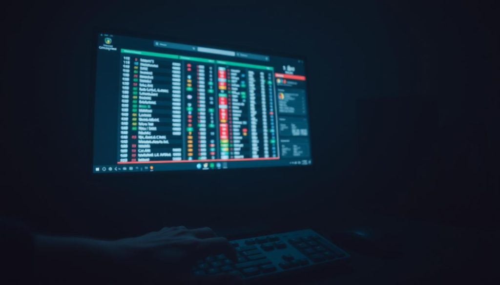 A dimly lit room, a desk with a computer screen displaying an array of sports streaming data. In the foreground, a hand reaching for a keyboard, hesitating, as if unsure of the next action. The background shrouded in shadows, a sense of unease and uncertainty pervading the scene. The lighting is soft, creating a somber, contemplative atmosphere. The angle is slightly elevated, giving the viewer a sense of observing a private, sensitive moment. The composition emphasizes the tension between the digital information and the human element, suggesting the subtle yet powerful ways in which censorship can shape and reshape the digital landscape. A dimly lit room, a desk with a computer screen displaying an array of sports streaming data. In the foreground, a hand reaching for a keyboard, hesitating, as if unsure of the next action. The background shrouded in shadows, a sense of unease and uncertainty pervading the scene. The lighting is soft, creating a somber, contemplative atmosphere. The angle is slightly elevated, giving the viewer a sense of observing a private, sensitive moment. The composition emphasizes the tension between the digital information and the human element, suggesting the subtle yet powerful ways in which censorship can shape and reshape the digital landscape.